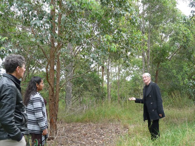 Auntie Fran Bodkin with Peter Read & Sheena Kitchener in William Howe Park, Mt Annan with Peter Read & Sheena Kitchener